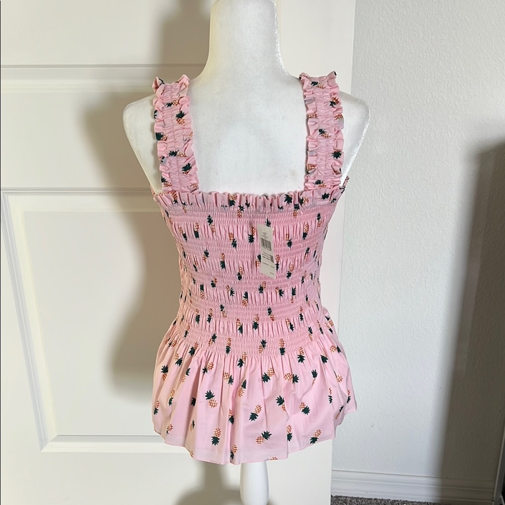 NWT Kate Spade Pink Pineapple Tank Top Medium - Picture 5 of 8